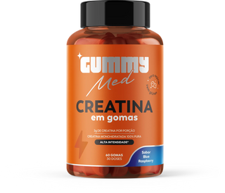 Gummy Med Creatina em gomas sabor Morango, pote com 60 gomas