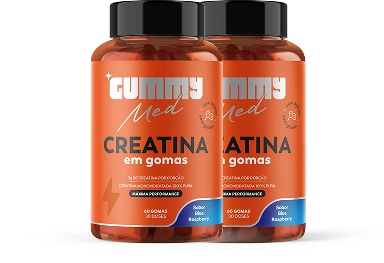Gummy Med Creatina 2 Potes Blue Raspberry