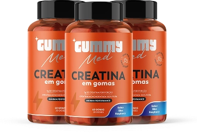 Gummy Med Creatina 3 Potes Blue Raspberry