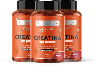 Gummy Med Creatina 3 Potes Morango
